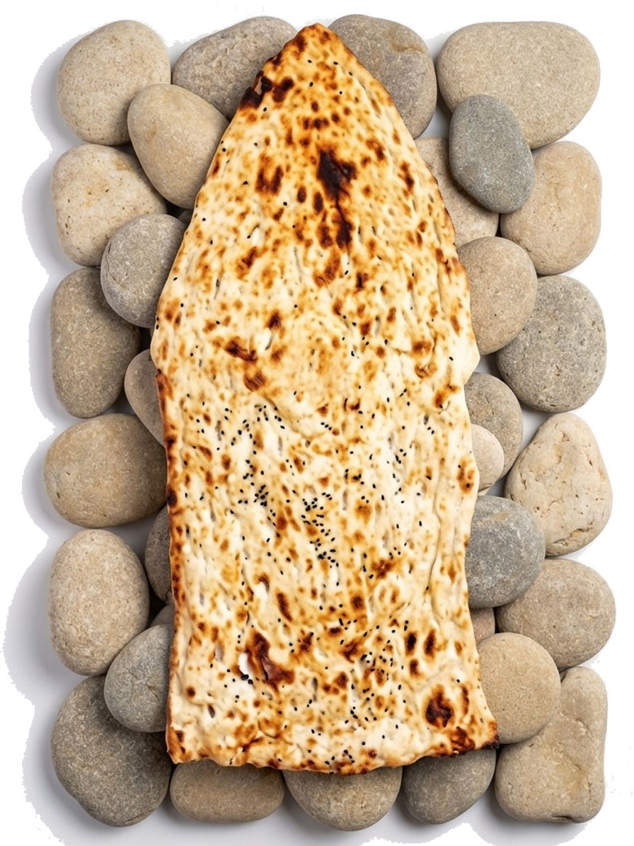 سنگ تنور برای پخت نان سنگک